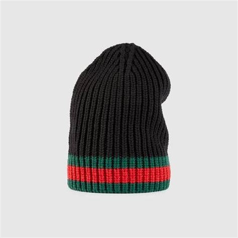 gucci striped knitted beanie hat|cowboy hat from Gucci.